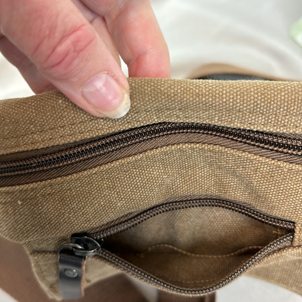 NWOT Ru YiHuang Canvas Shoulder/Crossbody Utility Bag - Picture 7 of 12